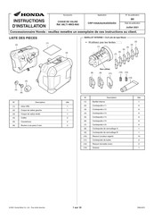 Honda 08L71-MKS-A00 Instructions D'installation