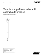 SKF Power-Master III Serie Instructions D'utilisation Et D'entretien