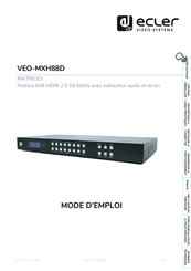 Ecler VEO-MXH88D Mode D'emploi