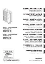 Fujitsu AIRSTAGE AJ 040LBLDH Serie Manuel D'installation