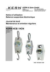 KERN and SOHN HCB 100K200 Notice D'utilisation