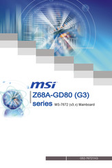 MSI Z68A-GD80 Série Notice D'installation