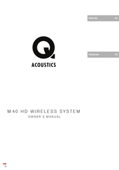 Q Acoustics M40 HS Manuel Du Propriétaire