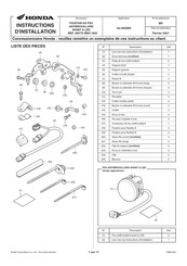 Honda 08V70-MKC-A00 Instructions D'installation