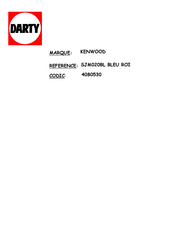Kenwood kMix SJM020BL Mode D'emploi