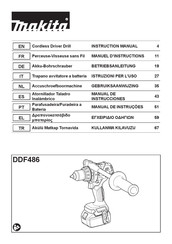 Makita DDF486ZJ Manuel D'instructions