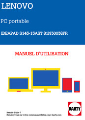 Lenovo 81N30038FR Guide D'utilisation