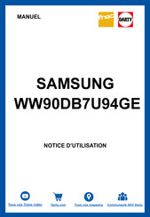 Samsung WW90DB7U94GE Manuel D'utilisation