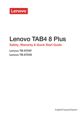 Lenovo TB-8704X Guide D'utilisateur