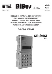 Urmet BiBus SinthesI S2 Mode D'emploi