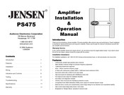 Jensen PS475 Installation