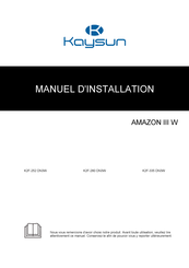 Kaysun AMAZON III W Manuel D'installation