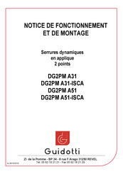 Guidotti DG2PM A31-ISCA Notice De Fonctionnement Et De Montage