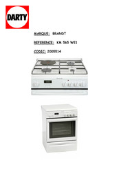 Brandt KM 565 WE1 Guide D'installation