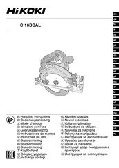 HIKOKI C 18DBAL Mode D'emploi