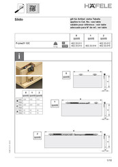 Häfele Slido F-Line21 12C Instructions De Montage