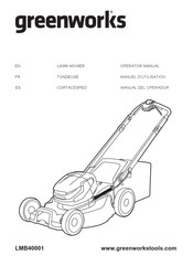 GreenWorks LMB40001 Manuel D'utilisation