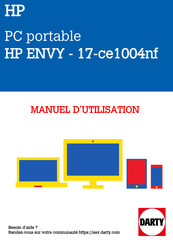 HP ENVY 17-ce1004nf Manuel De L'utilisateur