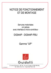 Guidotti UP Serie Notice De Fonctionnement Et De Montage