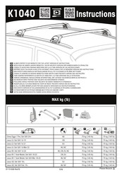 Yakima K1040 Instructions