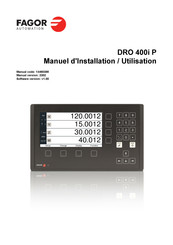 Fagor DRO 400i P Manuel D'installation/Utilisation