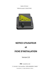 NKE 3D Sensor Notice Utilisateur Et Fiche D'installation