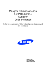 Samsung SGH-x507 Guide D'utilisation