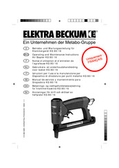 Metabo KG 80/16 Notice D'utilisation Et D'entretien