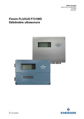 Emerson Flexim FLUXUS F731WD Mode D'emploi