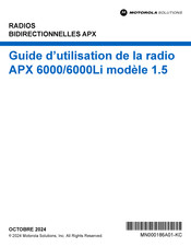 Motorola APX 6000Li 1.5 Guide D'utilisation