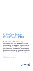 Mitel Unify OpenScape CP400 Guide Rapide D'installation Et De Référence