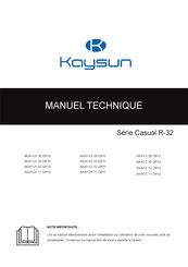 Kaysun AKAY-C 52 DR12 Manuel Technique