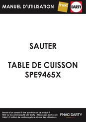 sauter SPE9465X Instruction Utilisateur