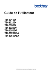 Brother TD-2350DF Guide De L'utilisateur