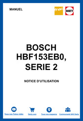 Bosch HBF153EB0 Manuel D'utilisation Et Notice D'installation