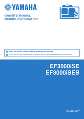 Yamaha EF3000iSE Manuel D'utilisation