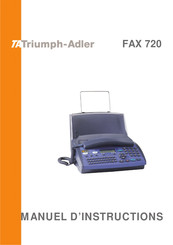 Triumph Adler FAX 720 Manuel D'instructions