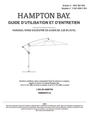 HAMPTON BAY 1001 581 543 Guide D'utilisation Et D'entretien