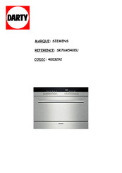 Siemens SK76M540EU Notice D'utilisation