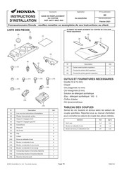 Honda 08F71-MKC-A00 Instructions D'installation