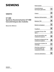 Siemens SIMATIC S7-400 Manuel De Référence