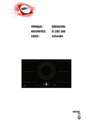 Gaggenau CI 292 100 Notice D'utilisation