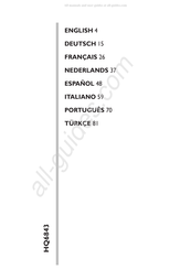 Philips HQ6843 Mode D'emploi