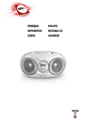 Philips AZ318W/12 Mode D'emploi