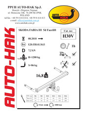 AUTO-HAK H30V Mode D'emploi