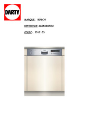 Bosch SGI58M05EU Manuel D'utilisation