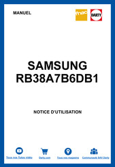 Samsung RB38A7B6DB1 Manuel D'utilisation