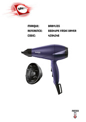 BaByliss 6615E Manuel D'utilisation