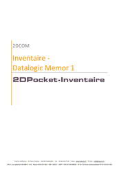 Datalogic MEMOR 1 Mode D'emploi