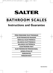 Salter 9031 Instructions Et Garantie